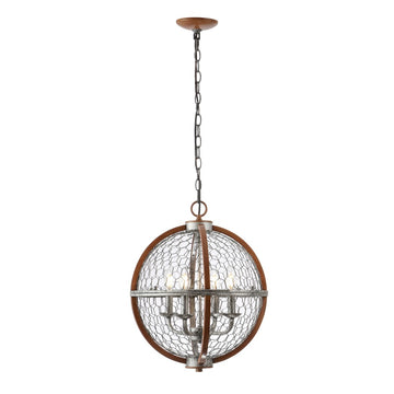 Gaines 16" Adjustable Iron Rustic Industrial LED Pendant - JONATHAN Y